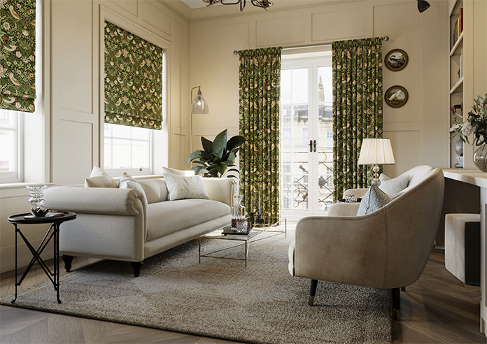 William Morris At Home Strawberry Thief, Nettle - Made to Measure Curtains - Image 7